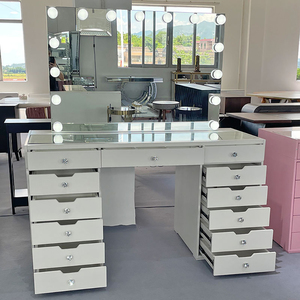 <span class=keywords><strong>Coiffeuse</strong></span> ODM OEM avec Miroir LED pour Chambre, Finition MDF, <span class=keywords><strong>Coiffeuse</strong></span> avec Tiroirs et Miroir, <span class=keywords><strong>Accessoires</strong></span> <span class=keywords><strong>de</strong></span> <span class=keywords><strong>Coiffeuse</strong></span> - Product Image 1