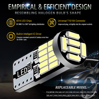 T10 W5W 194 LED Ampoules Canbus 12V Voiture 4014 26SMD 6000K Blanc Super Lumineux Intérieur De Voiture Dôme Porte Carte Turnk Plaque D'immatriculation Lumières