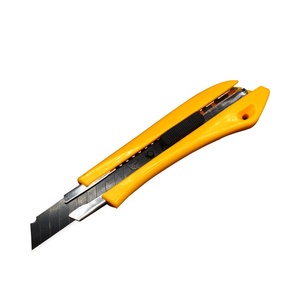 Couteau utilitaire rétractable automatique en plastique de 18 mm, outil de coupe manuel économique pour usage DIY, personnalisable OEM - Product Image 1