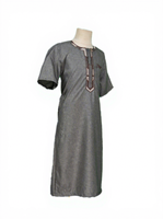 CCY Africa Qamis brodé pour garçons, Abaya musulmane à manches courtes, Robe Jubba d'été, Vêtements pour enfants Eid Maroc, Boubou Homme