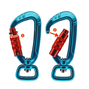 Mousquetons à verrouillage automatique 4kN avec fermoir pivotant <span class=keywords><strong>pour</strong></span> laisse de <span class=keywords><strong>chien</strong></span>, porte-clés, sac à dos - Product Image 4