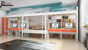 Bán hàng nóng mạnh mẽ thoải mái chất lượng cao New hiện đại Đại Học ký túc xá ký túc xá kim loại giường tầng - Product Image 6