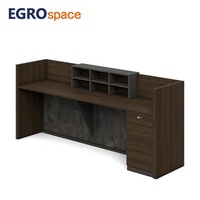 EGROspace Bureau de réception de haute qualité en bois, style moderne, pour hall d'accueil, bureau ou salle de beauté