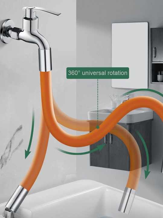 Rotatable Tube Universal Foaming Extension Tube 360 Rotatable Free Bending Faucet ...