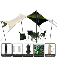 Tente pare-soleil en tissu Oxford, auvent extérieur avec imperméabilisation 2000-3000 mm, équipement de camping, tables et chaises pliantes de camping