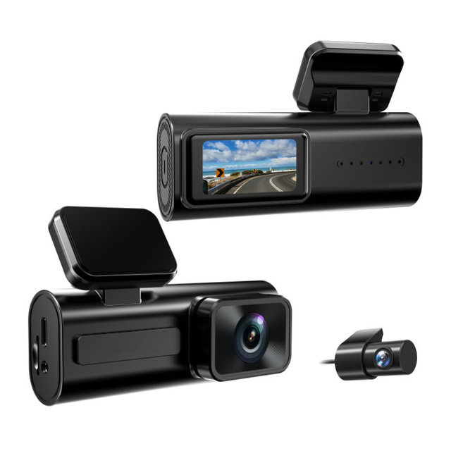 Hot Sale Mini Hidden Dual Lens IPS Screen Dash Camera Front/Rear 2-Channel Car DVR 1 Year Warranty USB Power Cord 512G
