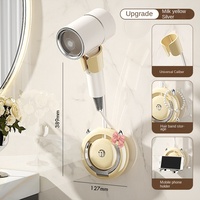 Étagère de rangement en plastique multifonctionnelle à un niveau pour sèche-cheveux Conception sans poinçonnage Rangement sans poinçonnage pour le salon