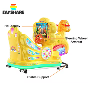 Ngựa nhỏ Swing Máy Kiddy đồng tiền hoạt động đi xe Kiddie Rides Máy trò chơi với màn hình - Product Image 2
