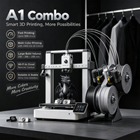 Imprimante 3D FDM EU/UK Bamboo Lab A1, débit actif 1,75 mm, compatible PLA et fonctionnalités DIY