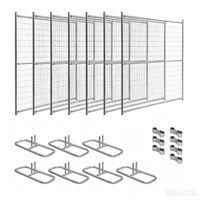 Clôture de sécurité amovible pour chantier, clôture mobile pour événements avec pieds en plastique stables, barricade métallique temporaire pour projets de construction