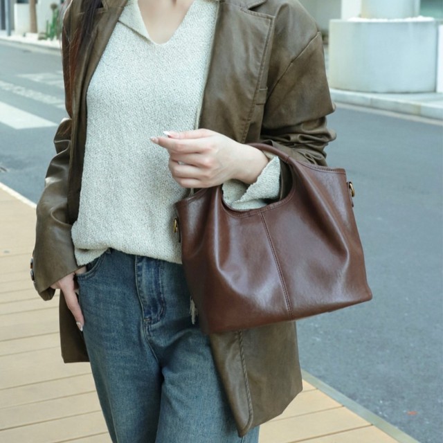 ODM&OEM 2026 Manufacturer Supplier Hot Selling Vintage Single Vegetable-Tanned Cowhide Genuine Leather Women's Shoulder Bag