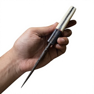 Couteau à lame fixe en acier Damas avec manche coloré pour la chasse, le camping et la survie - Product Image 6