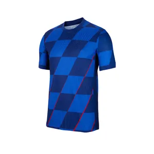 Футболки из хорватского Джерси, 2024 по индивидуальному заказу, оптовая продажа высококачественных футболок с сублимированной печатью, Футбольная форма для детей