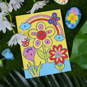 Kit de <span class=keywords><strong>peinture</strong></span> par numéros Fleur de flamant rose et <span class=keywords><strong>licorne</strong></span> – Amusant et facile – Pour enfants et adultes - Product Image 4