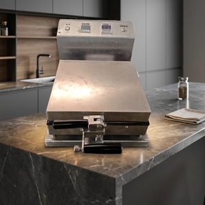 Máquina para hacer moldes cuadrados de masa estriada para tartas, moldes cilíndricos para gofres belgas gruesos, con calentamiento eléctrico + temporizador digital, para 6 unidades por lote - Product Image 5