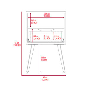DB Haverson Table de chevet moderne à 1 tiroir et 1 étagère Sma - Product Image 6