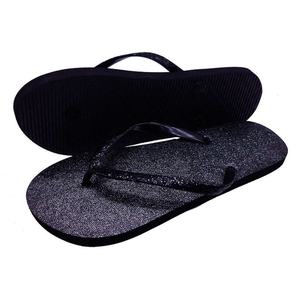 Sandalias de Playa Nicecin para Mujer, Negras con Brillantina, Chanclas con Pedrería, PVC Suave, Verano, Personalizables con Logotipo OEM - Product Image 1