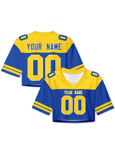 Maillot de football personnalisé avec nom, numéro et logo de l'équipe, Crop top personnalisé pour femmes, Maillots de cheerleading, Cadeau pour petite amie - Product Image 3