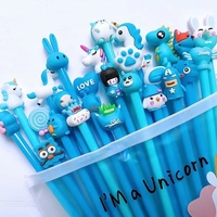 2024 vente en gros vente chaude dessin animé forme stylo à encre Gel logo personnalisé mignon nouveauté Kawaii nouveaux stylos livraison aléatoire