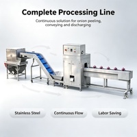 Productielijn voor het snijden en drogen van uien, uien snij- en snijmachine, uienverwerkingslijn