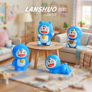 Figuras Miniatura de Resina de Doraemon, Adornos de Escritorio de Plástico 3D, Decoraciones para Carcasas de Teléfono DIY, Venta al Por Mayor - Product Image 4