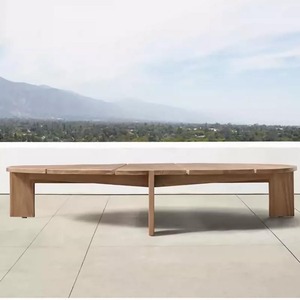 Sofá seccional de diseño personalizado para exteriores, con estructura de madera de teca maciza, cojines resistentes a la intemperie, muebles modulares para patio trasero. - Product Image 5