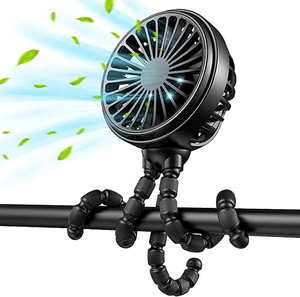 Ventilador Portátil de Viaje para Cochecito de Bebé, Batería de 5200 mAh con Patas de Trípode, Mini Ventilador USB Recargable para <span class=keywords><strong>Caminadora</strong></span> <span class=keywords><strong>Peloton</strong></span> y Camping - Product Image 2