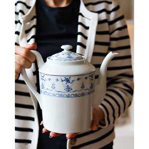 Jannet Seignoless <b>French</b> Porcelain Tea Service for 12 Classic <b>Vintage</b> Design Cup Set for Tea & Coffee - Product Image 4