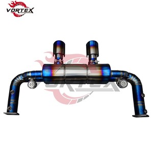 Système d'échappement en titane VORTEX pour Porsche 911 Carrera S 4S GTS 991.2 2017-2019, finition bleu brûlé 1,2 mm, tuyau d'échappement performant - Product Image 5