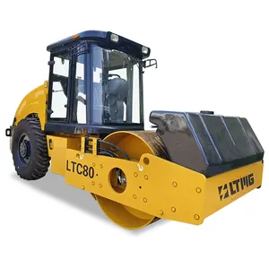LTMG Vibratory Compactor Machine 10T Single Drum Machine with Cabin 8T 14T Road Roller with Reliable Motor