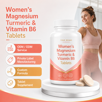 Comprimés de magnésium, curcuma et vitamine B6 pour femmes, bien-être quotidien, complément alimentaire en marque privée OEM