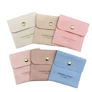 JUNE - Bolsa de Almacenamiento de Joyas de Microfibra de Lujo con Logotipo Grabado en Relieve - Product Image 1