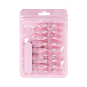 Vente en gros usine OEM ODM 30 pièces <span class=keywords><strong>Faux</strong></span> <span class=keywords><strong>ongles</strong></span> à presser nude <span class=keywords><strong>dégradé</strong></span> courts, moyens, carrés, amande, <span class=keywords><strong>rose</strong></span> ombré pour nail art - Product Image 5
