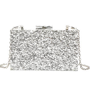 Bolso de Mano Pequeño Cuadrado con Cierre de Cremallera, Diseño Versátil con Lentejuelas Acrílicas, Forro de Poliéster, Ideal para Fiestas y Bodas - Product Image 5