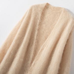 Custom Cashmere <strong>Waterfall</strong> <strong>Cardigan</strong> Women Solid Color Long Open Front <strong>Cardigan</strong> Autumn Oversized Cashmere Knitwear - Product Image 4