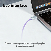 Câble de clavier enroulable USB vers Type C 100W détachable avec connecteur métallique Aviator pour clavier mécanique de jeu