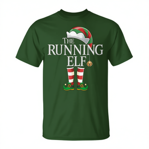 Camiseta navideña The Running Elf para fiestas navideñas - Product Image 2