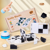 Bloques de Construcción de Alta Calidad, Juego de Bloques Ocultos, Rompecabezas de Lógica con Tarjetas, Rompecabezas 3D de Madera para Niños