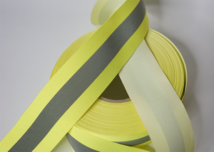 Tiras reflectantes impermeables Oxford para ropa, correas de tela para coser, cinta <span class=keywords><strong>fluorescente</strong></span> reflectante - Product Image 2