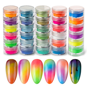 30 Colors/set BIN New Fluorescent Glitter Magic Luxury Nail <b>Acrylic</b> Powder Neon Candy Pigment <b>Mirror</b> Effect Shining Beauty - Product Image 5