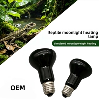 Vente directe d'usine, lampe chauffante halogène en verre pour reptiles, tortues, lézards, geckos, 75W, effet clair de lune, lumière nocturne E26