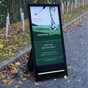 Machine publicitaire portable pour <span class=keywords><strong>le</strong></span> <span class=keywords><strong>golf</strong></span> <span class=keywords><strong>en</strong></span> extérieur, avec roues, affichage extérieur 10 heures, alimentée par batterie au lithium - Product Image 4