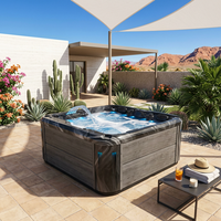 Spa de luxe en acrylique pour l'extérieur, 60 jets de massage, Bluetooth et éclairage LED, désinfection à l'ozone, jacuzzi pour villa, hôtel, complexe hôtelier