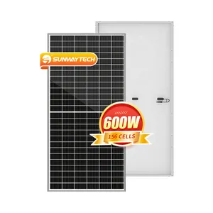 十大最佳太阳能电池板600瓦光伏太阳能电池单晶570W 580W 590W 600 W电池板太阳能