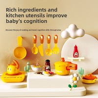 Ensemble de Jouets de Cuisine pour Enfants, Cuisinière à Induction de Simulation, Vaisselle de Cuisine, Table de Jeux pour Garçons et Filles
