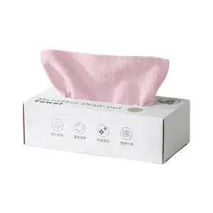 Microfiber Rags in A Box (20PCS) wipes 8.6"x8.6"Reusable for Cleaning Edgeless Terry Towel, Shop Rags, House PINK Multi-use Rags