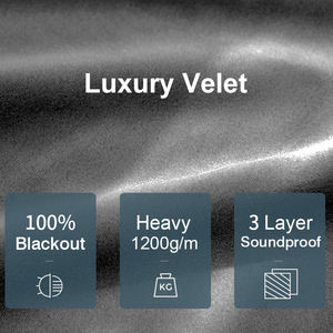 Tissu d'intérieur occultant et épais, cm, décor de maison, maison de ferme, <span class=keywords><strong>rideau</strong></span> de fenêtre coupé, gris et noir, de luxe, pour le salon, l'hôtel - Product Image 4