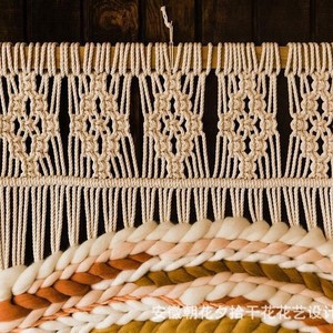 Tapisserie murale en macramé corde de coton tissée à la main macramé mariage luxe décoration intérieure pour chambre à coucher - Product Image 3