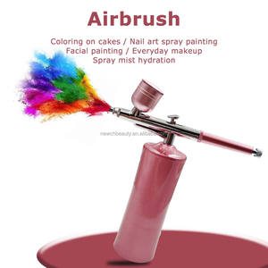 Kit de maquillage portable avec pistolet à air comprimé en cuivre OEM ODM, <span class=keywords><strong>compresseur</strong></span> portable, mini aérographe pour peinture faciale, tatouage, art des ongles - Product Image 3