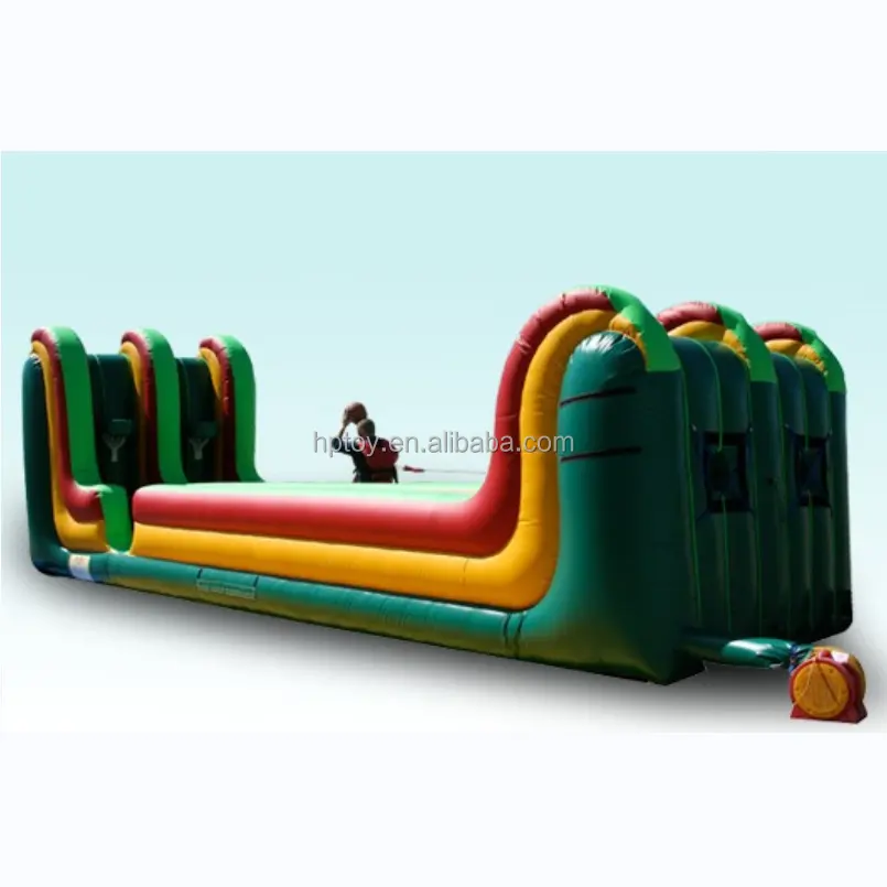 2 Lane Inflatable Bouncy Bungee Run basketball games Basketball Sports Game For Adults